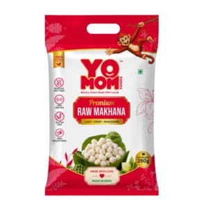Yomomfoods Premium Raw Makhana (Fox Nuts) | 250gm | Rich in Protein & Fiber